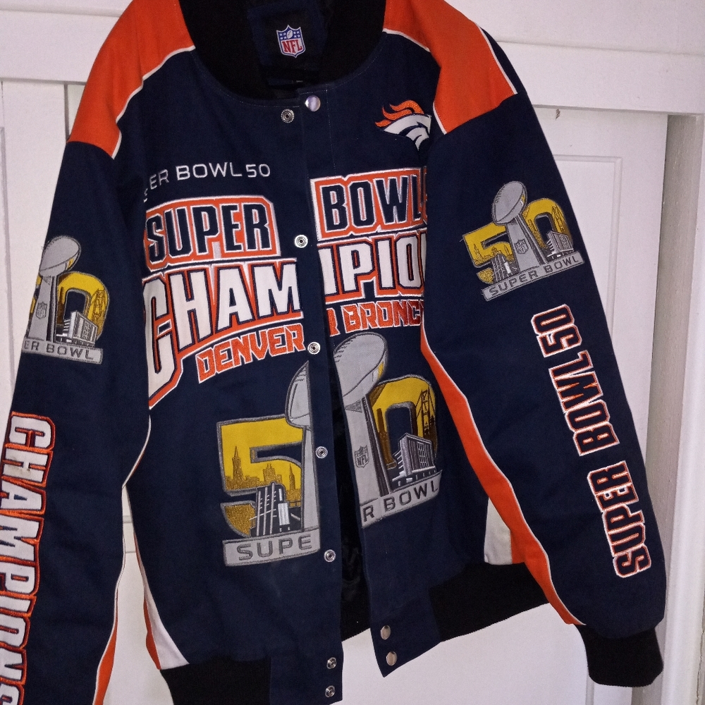 Broncos super bowl 50 coat 2x